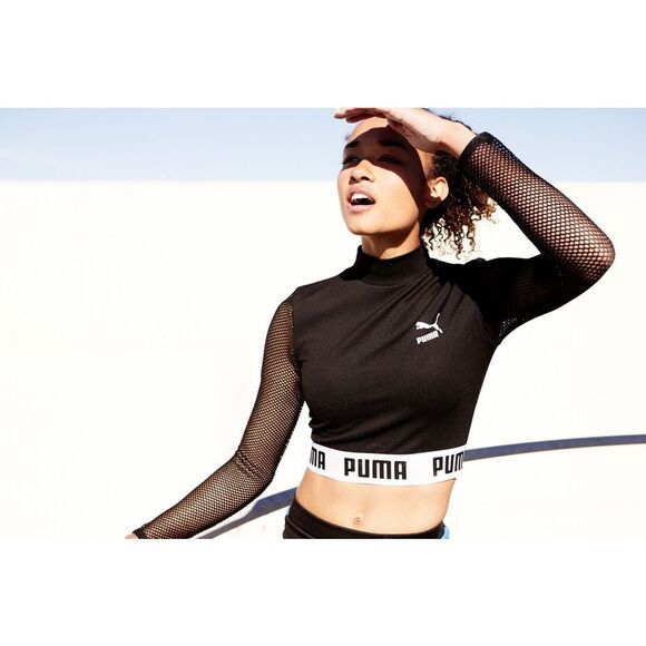 Puma Exclusive To ASOS‎ Cropped Mesh Top - Picture 1 of 5